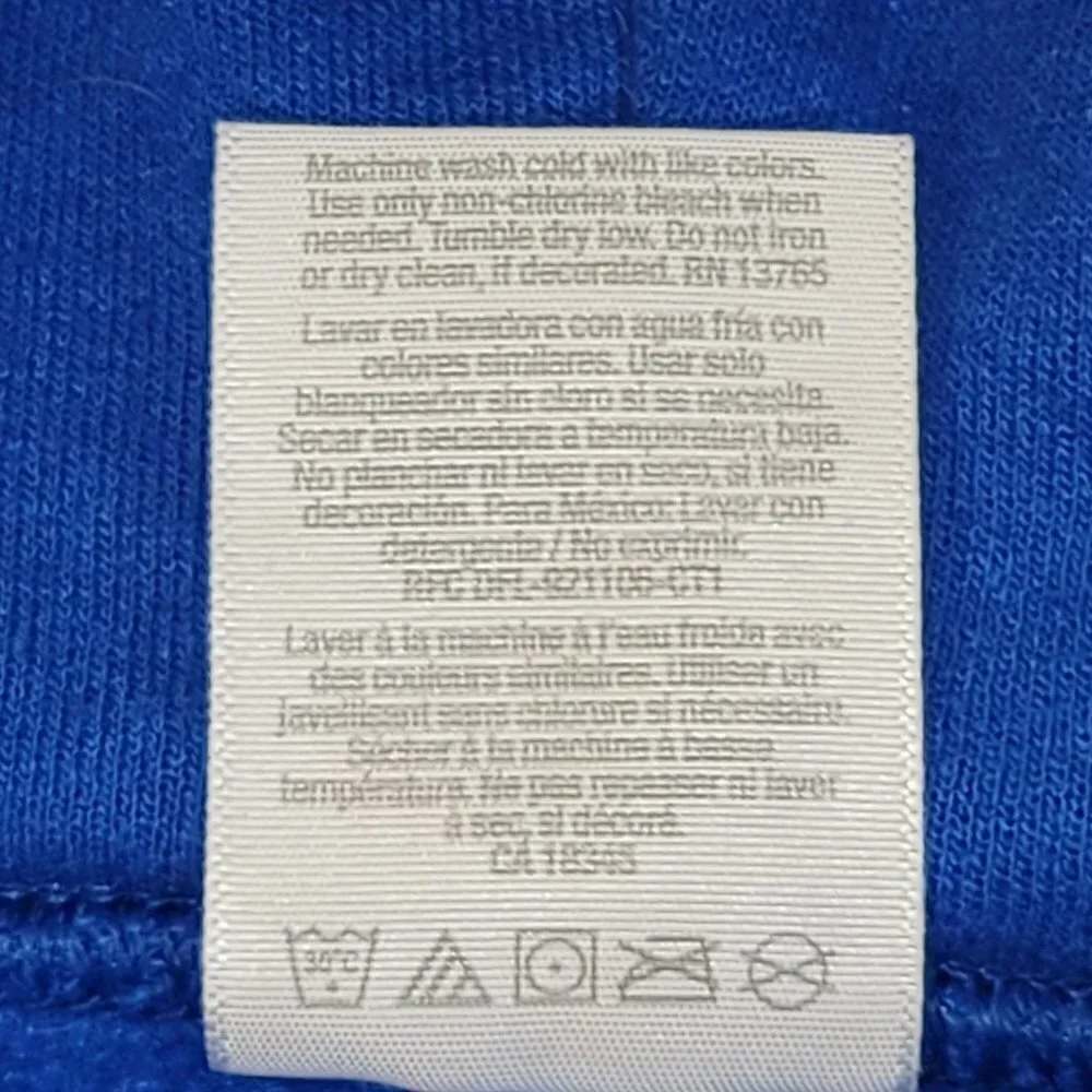 653. Jerzees UnBlend Long Sleeve Hoodie Blue Sz S - Picture 7 of 7